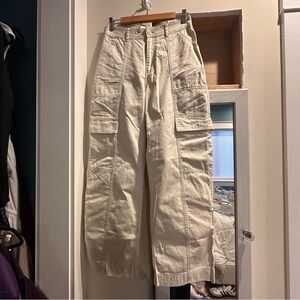 Abercrombie Cream Cargo Pants